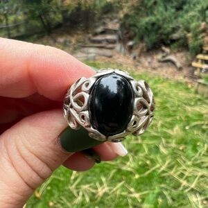 Vintage Onyx Sterling Silver Ring